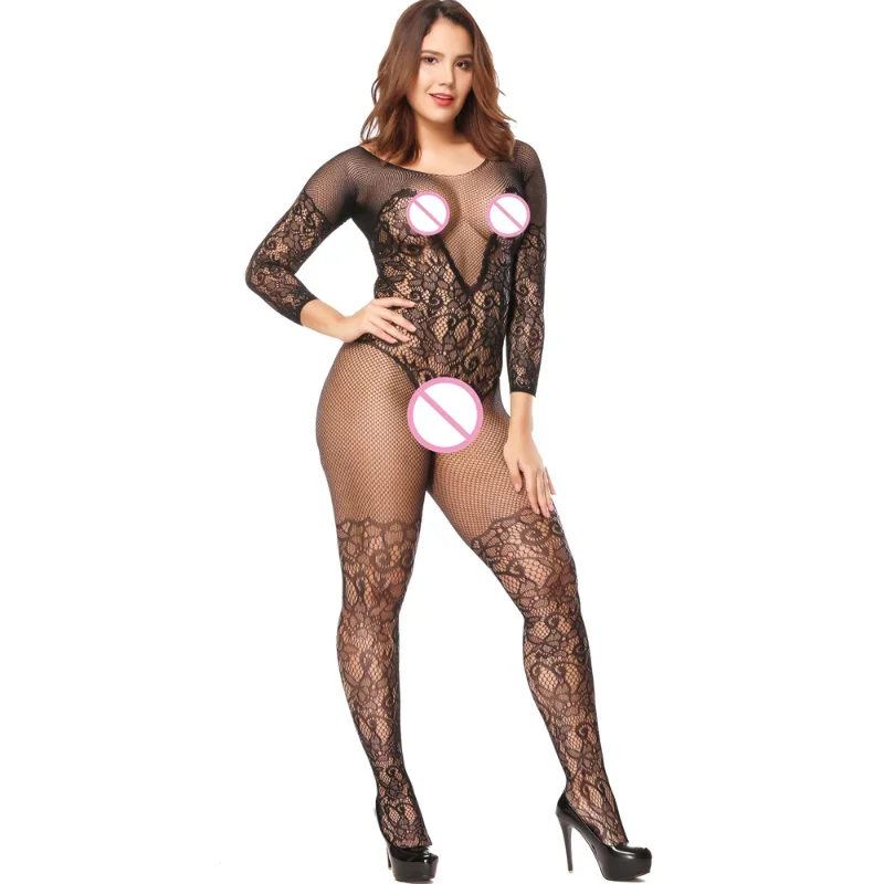 Sexy Stockings Ladies Fishnet Open Crotch Bodystockings Mesh tights Lingerie Appealing Leotard Pajamas Jumpsuit Teddy Babydoll