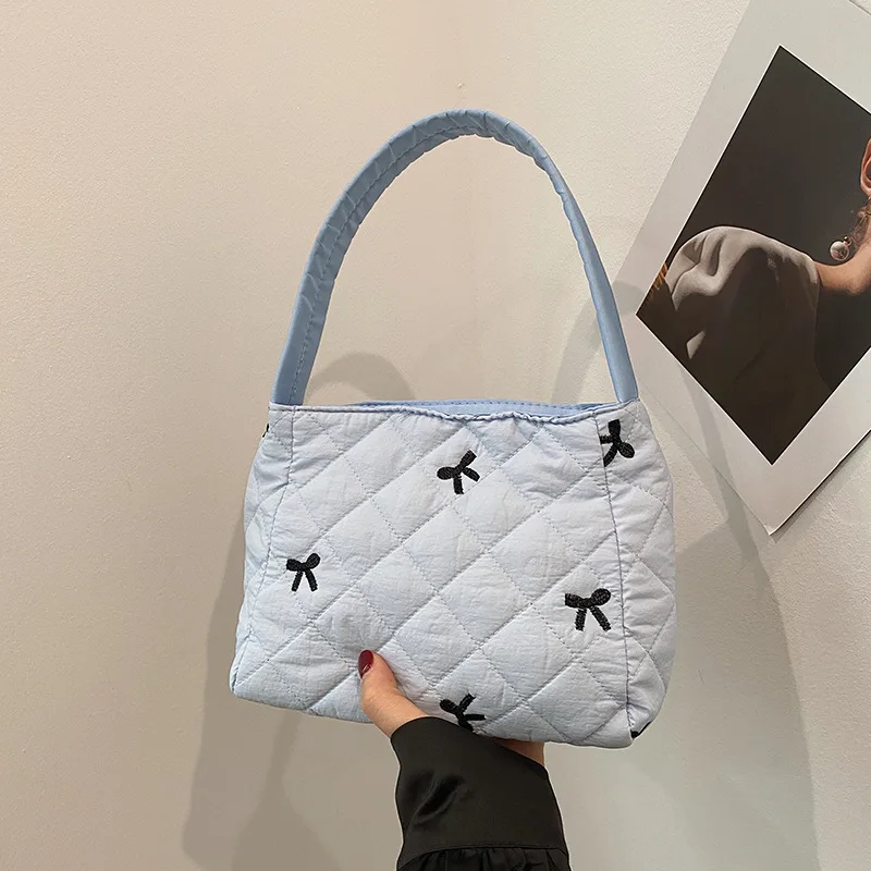 

Милая стильная сумка-ведро, модная сумка-тоут с ремешком, милый корейский модный кошелек с бантом, минималистичная шикарная сумка для обеда на плечо для девочек