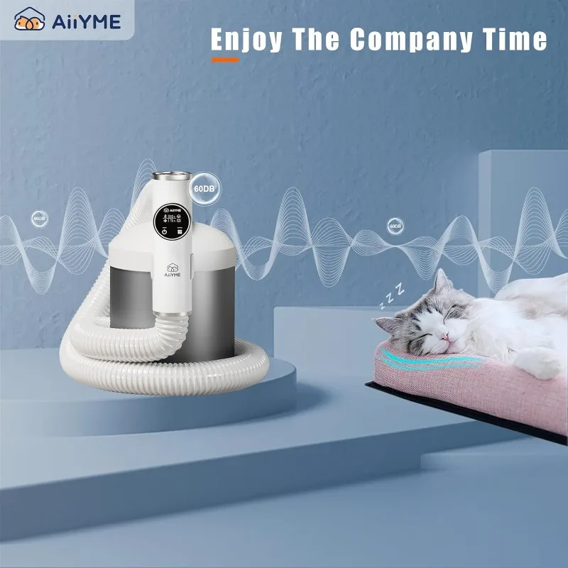 AIIYME G1 Dog Dryer, Low Noise with LED Display Adjustable Temperature and Speed Control Dog Hair Dryer