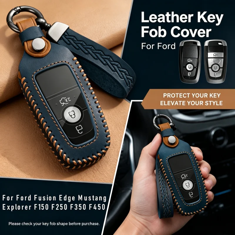New Car Key Case Cover For Ford Explorer Mustang Fusion Escape F150 F250 F350 F450 F550 Ford Raptor 2020 2021 Accessories
