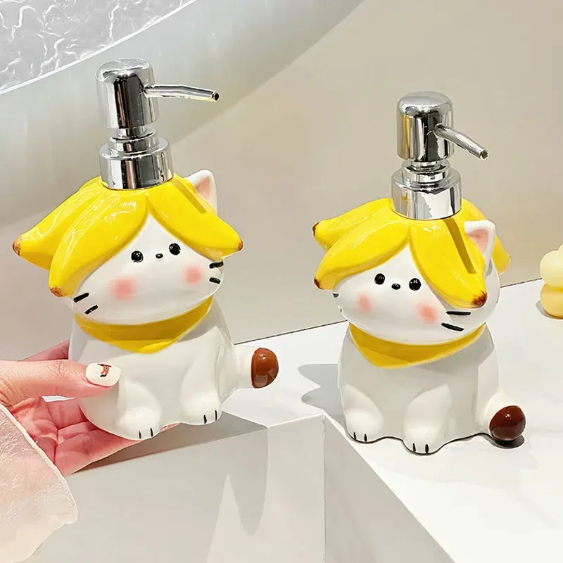 370ml-soap-dispenser-cartoon-cat-lotion-dispenser-bathroom-ceramic-press-type-hand-soap-and-shower-gel-separate-bottles