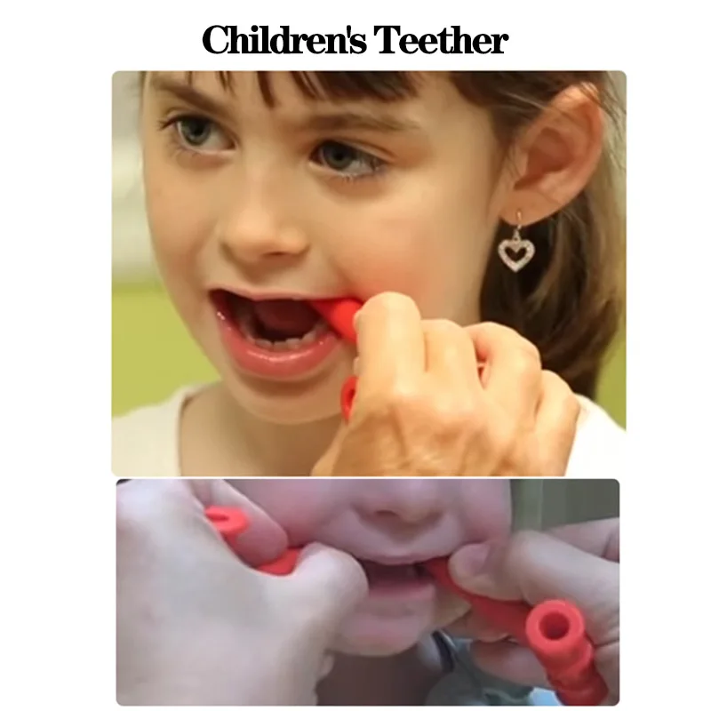 Kid Chewing Tube Speech Therapy Teeth Massager Children Speak Oral Muscle Rehabilitation Training Talk Tools