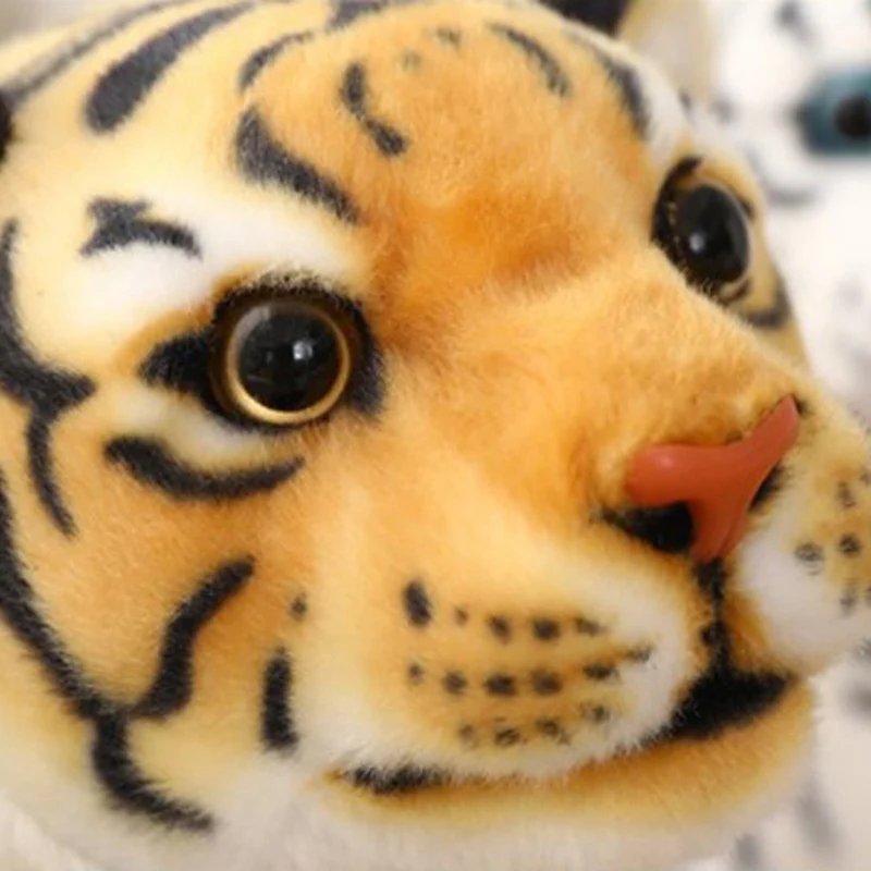 Peluche de Tigre Realista de 23-33 cm, Lindos Tigres Blancos de Peluche, Juguete de Peluche de Tigre Salvaje Realista