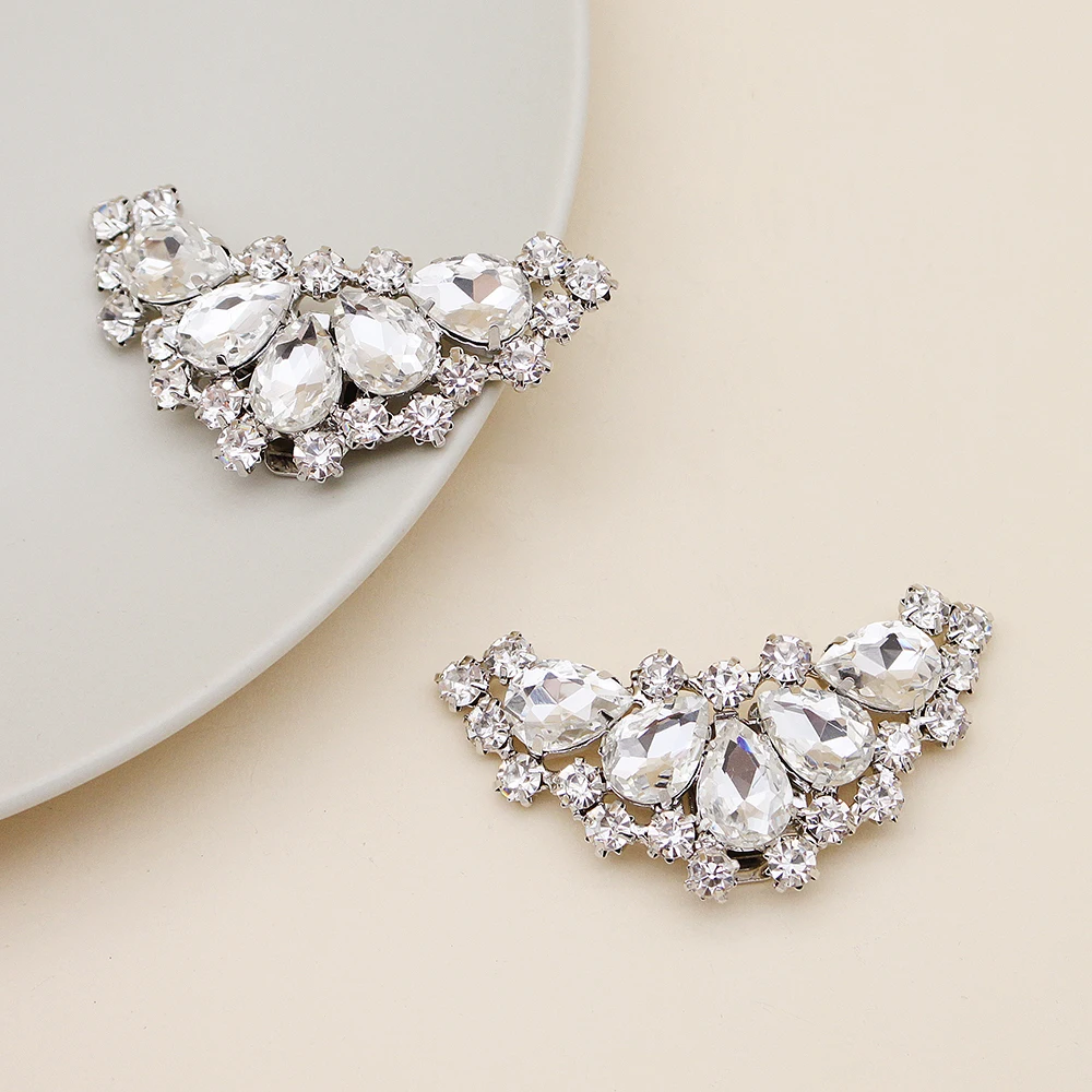 Fashion Crystal Rhinestone Shoe Clips DIY Floral Shoe Buckle Shoe Decoration For Party Bridal Wedding Jewelry Bridesmaid Gifts image 3