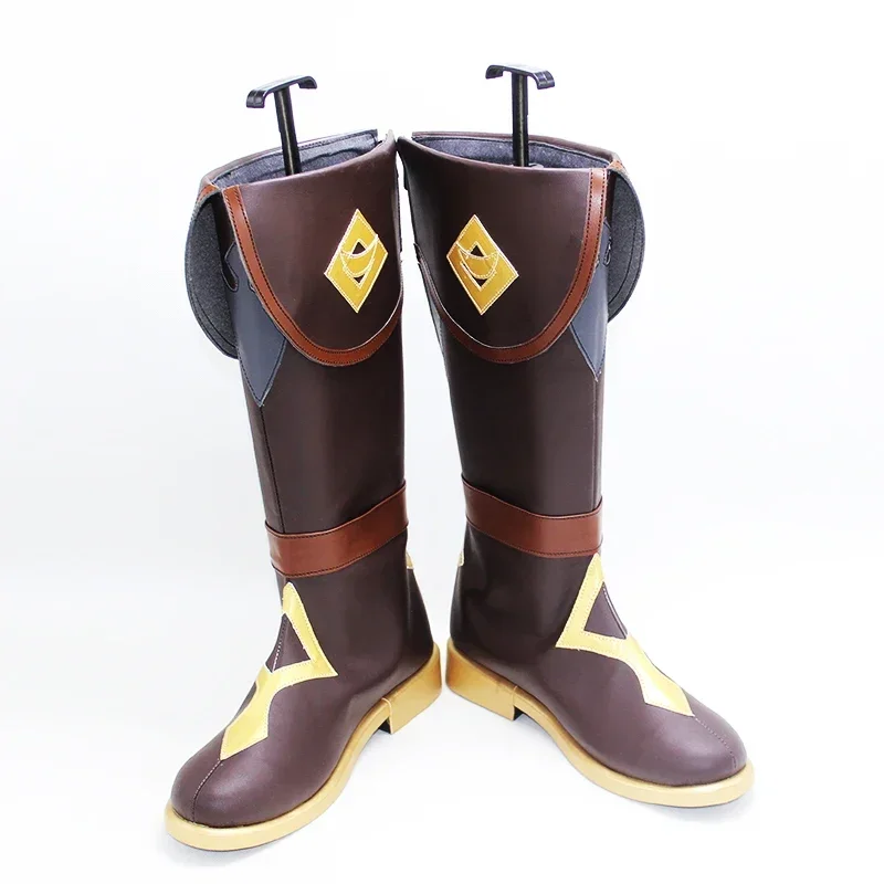 Kaeya Cosplay Boots Men Genshin Impact Long tube Anime Cosplay halloween PU leather  CUSTOMIZED