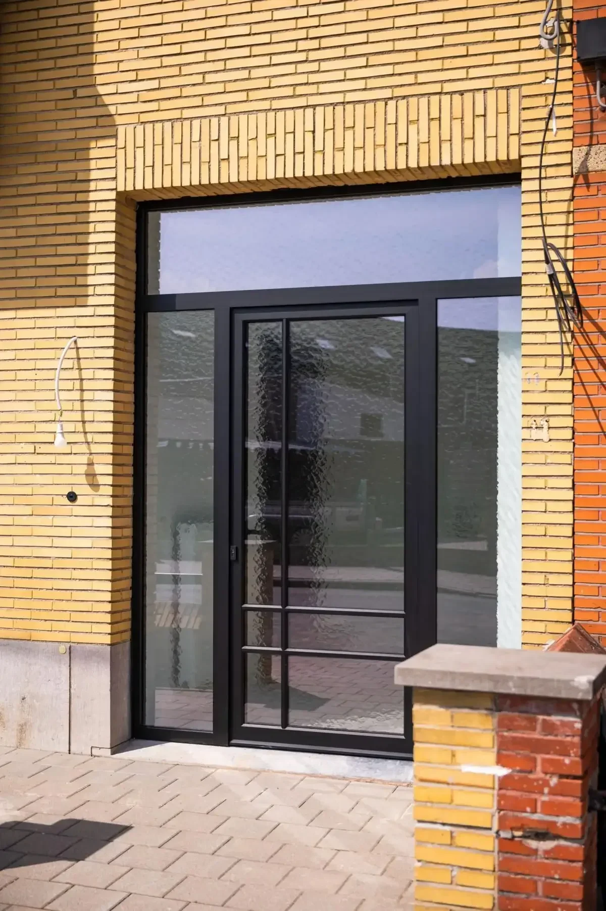 

French Casement Door Simple, Exterior Entry For Houses, Double Glazed Sound Insulated, Aluminum Low E Glass Doors