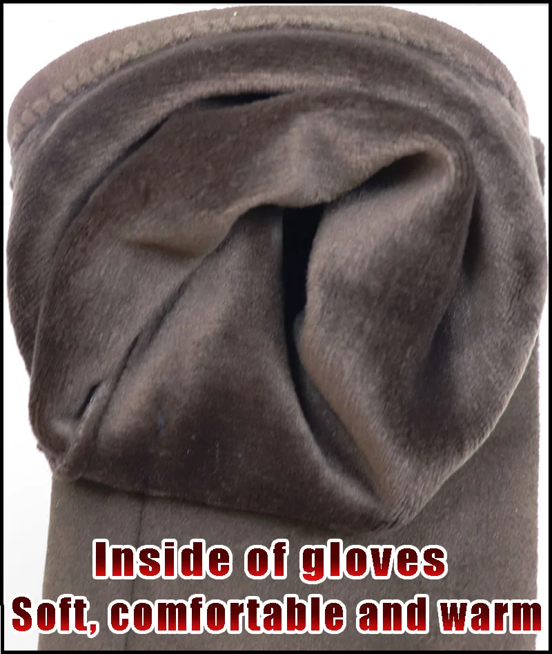 Long New Fabric Gloves Winter Women\'s Simulated Deer Skin Suede Leather Length Beige Grey Suede Gloves Thick Thin Touch Screen