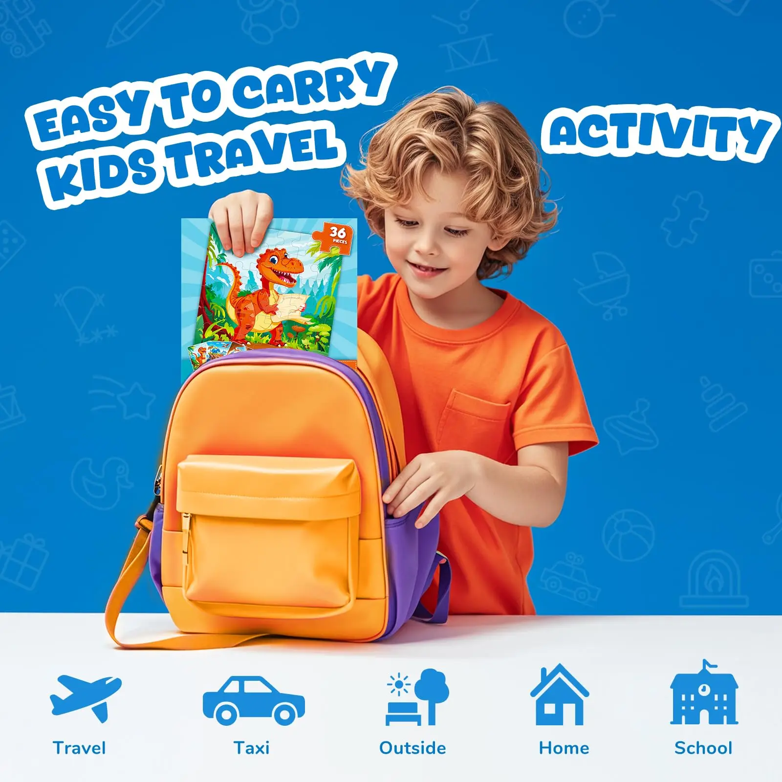 Puzzle magnetico Montessori per ragazzi Puzzle di dinosauro per bambini Gioco da tavolo educativo Giocattoli per bambini Piccoli