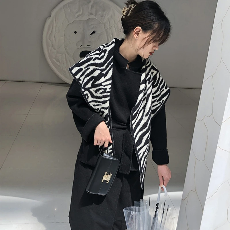 Pattern Shoulder Wrap False Collar Autumn Tippet knot Scarf Windproof