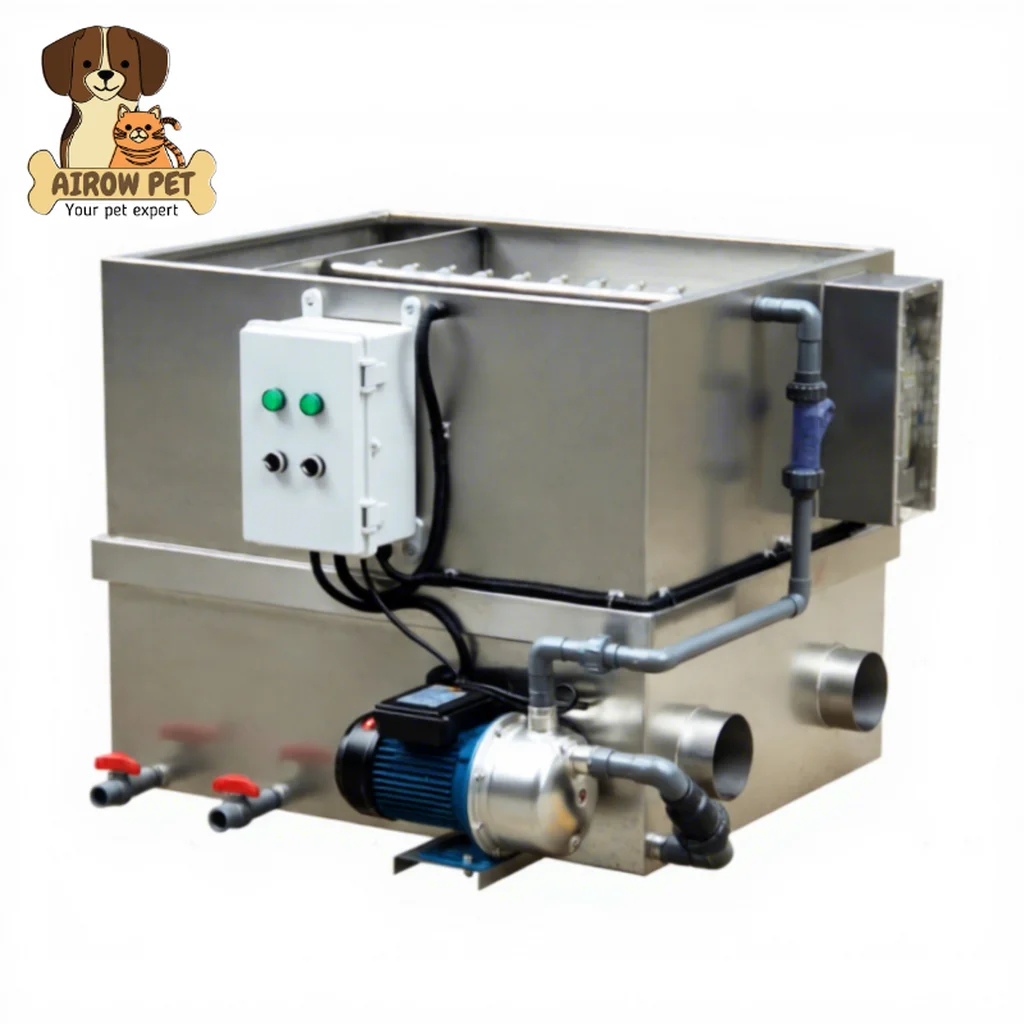 AIROW 220V Motor Automatic Rotating Stainless Steel Drum Filter for Koi Ponds Fish Farms 1-Year Wholesale Aquaculture Physical