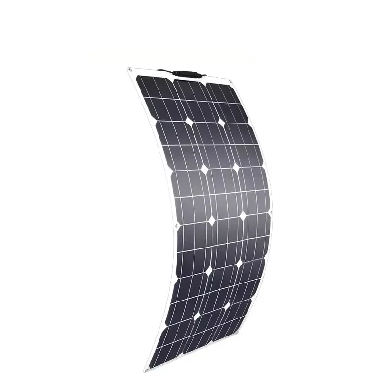 Wholesale 100W PET Flexible Solar Panel Home & Car Use Optimal Semi-monocrystalline Silicon Thin Film Marine SS-M100W SUNSUN