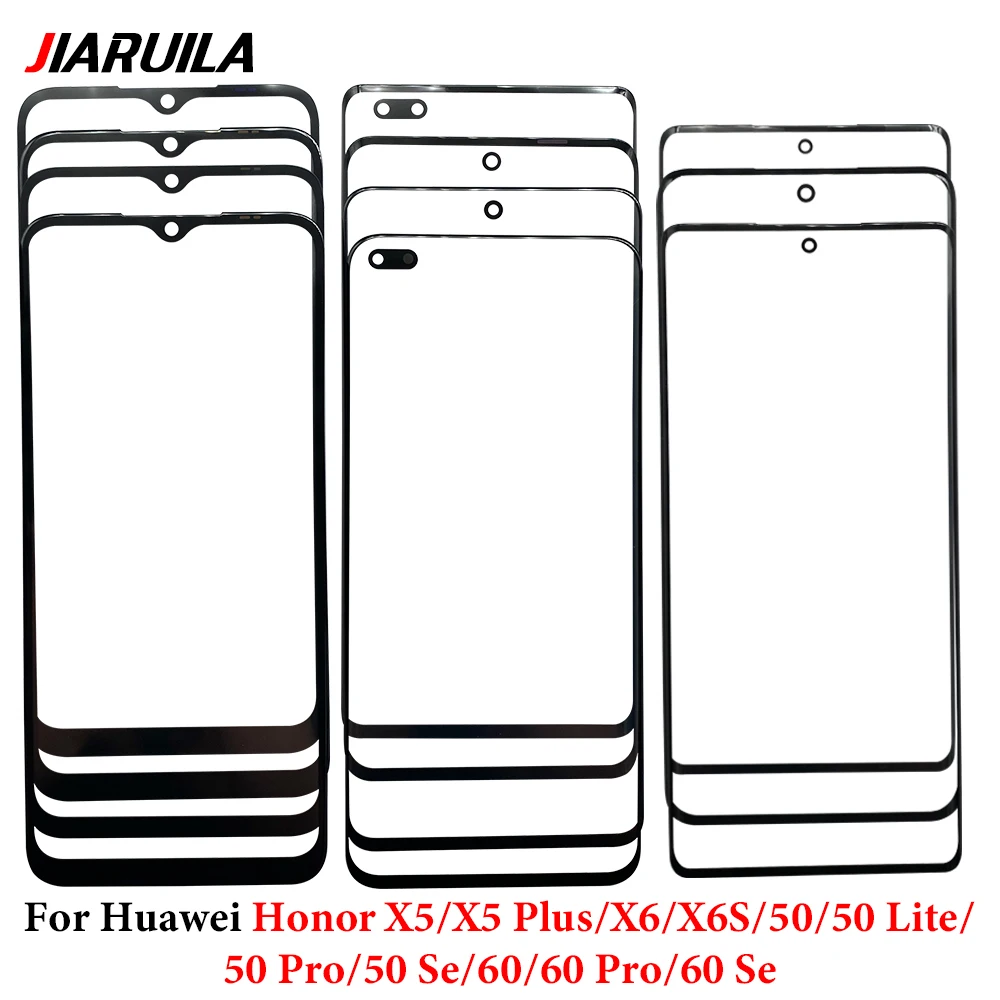 10 قطعة/الوحدة العلوي لهواوي الشرف 60 50 لايت برو Se X5 زائد X6S الزجاج + OCA LCD الجبهة الخارجي عدسة تعمل باللمس استبدال