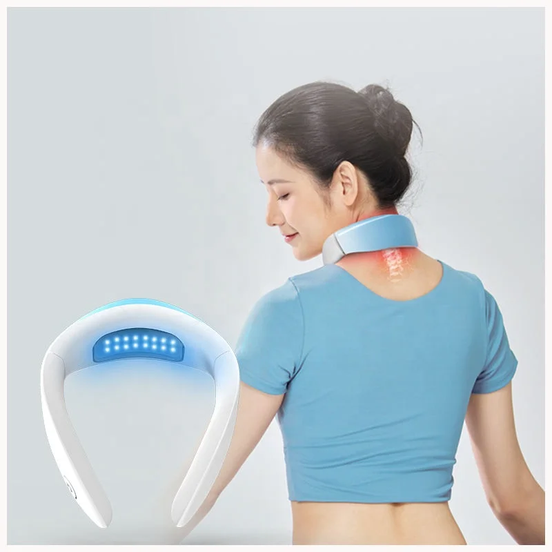 Portable Small Neck Massager Device Relax Neck Stretcher LED Massager Neck Care Massage Device