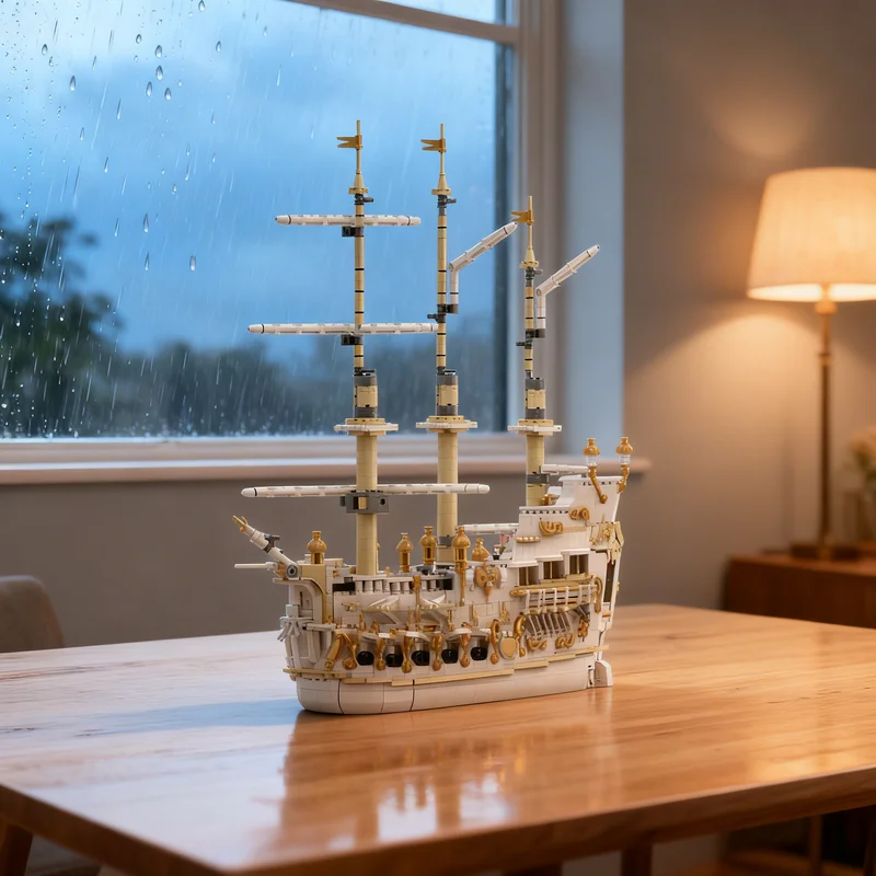 

3550pcs MOC The Spirit Of Eden Pirate Pirates Model Building Blocks Creative Display Gift Collectible Decor Kids Premium Adult
