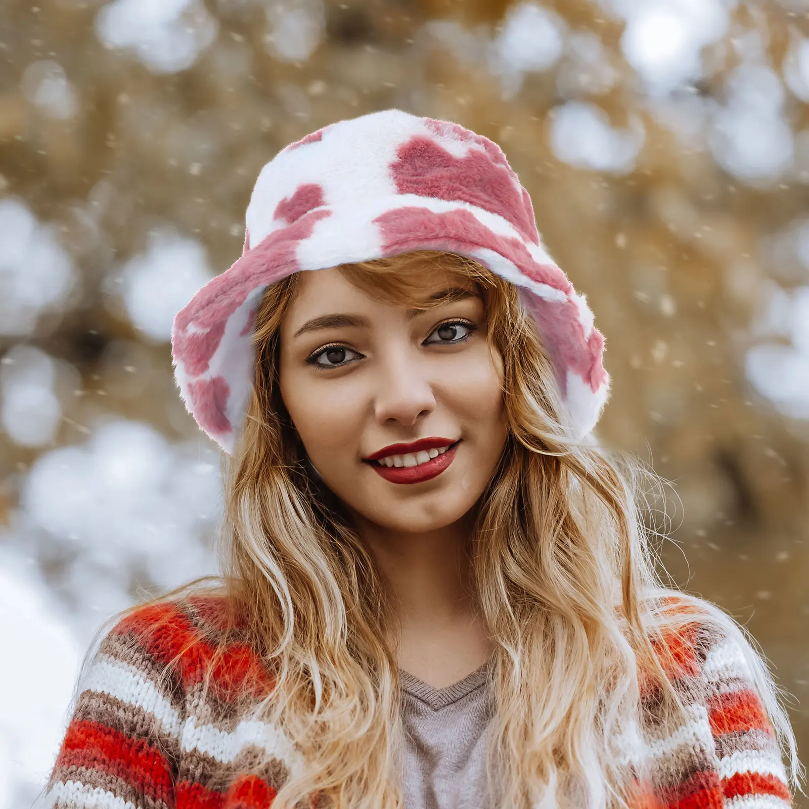 

Warm Bucket Hat Adult Stylish Fisherman Women's Hats & Caps Windproof Warmer ry Miss