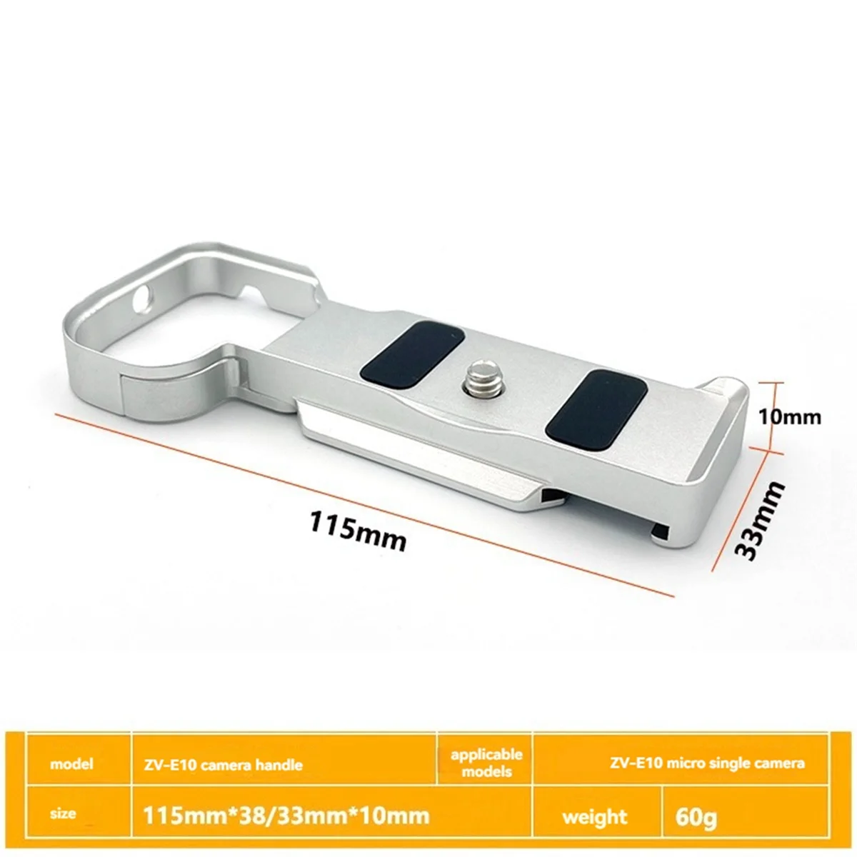 

ABIY-Camera Quick Release Plate Holder Hand Grip Adapter for Sony ZVE10 Camera Bracket Multifunctional Base Base Plate Black