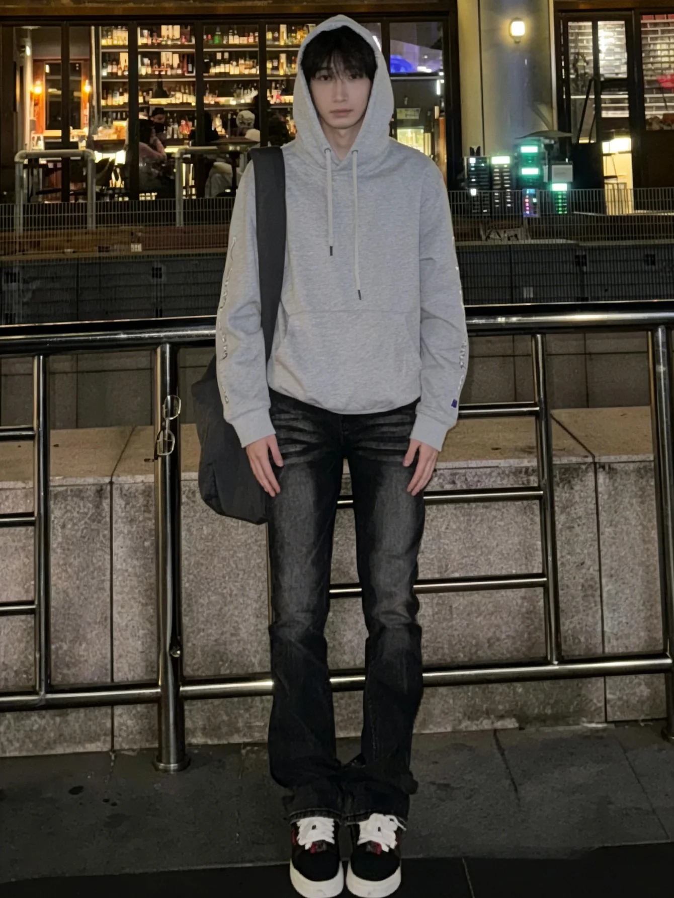 Minimalist Jeans Gender Neutral Black Slim Denim Y2K For Dating Drip No accessories or belts included