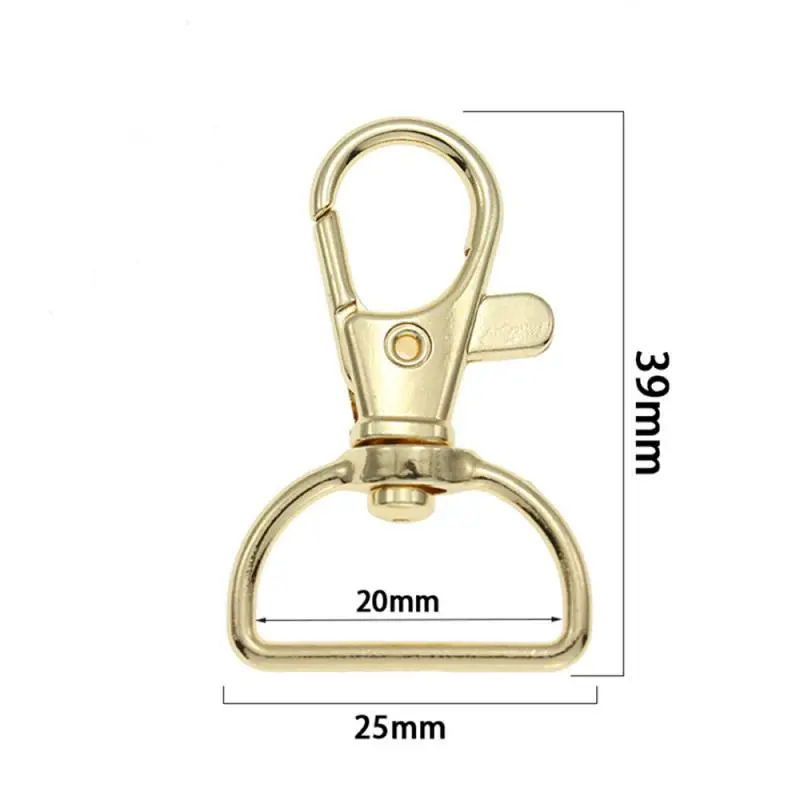 5/10Pcs Swivel Clasps D Rings Alloy Metal Lanyard Snap Hooks Clip Hook for Keychain Bag Key Rings Jewelry Making Crafting Sewing