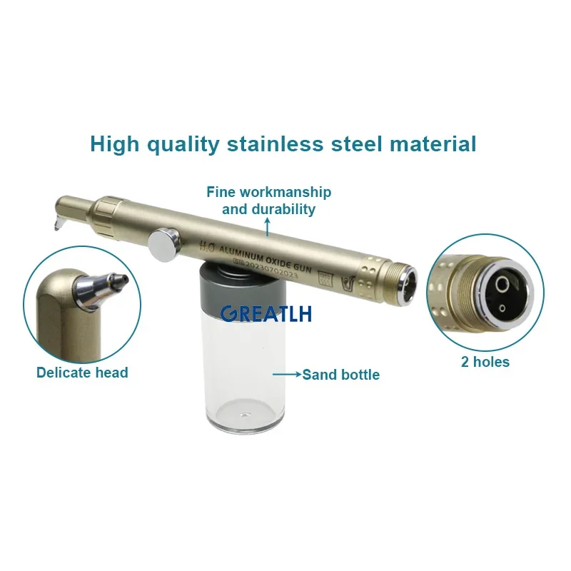 Aluminum Sandblasting Machine Sandblasting Gun Tooth Aluminum Oxide Gun with Water Spray Air Abrasion Polisher