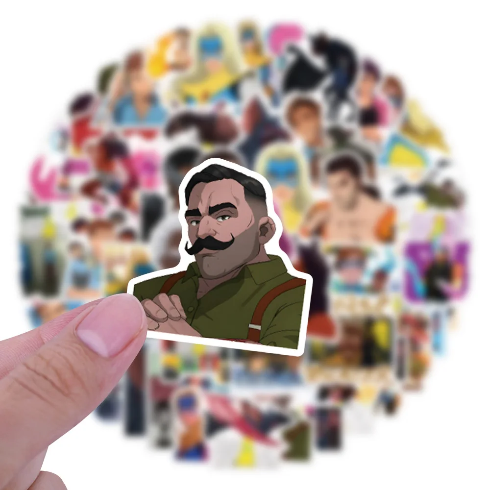 55 قطعة من ملصقات إرسال الرسوم المتحركة ملصقات بطل السوبر ملصقات الألعاب DIY أكواب القرطاسية المزخرفة ملصقات الكمبيوتر