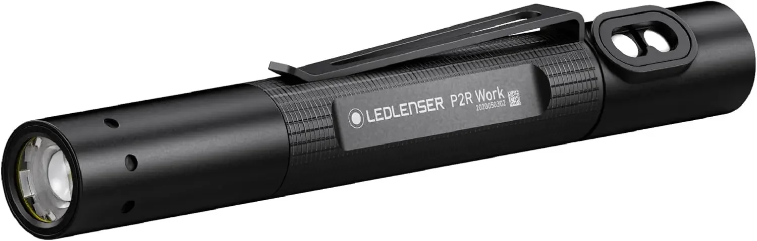 Ledlenser, P2R Work Rechargeable Pen Light, 110 Lumens, Advanced Focus System, Magnetic Charge System