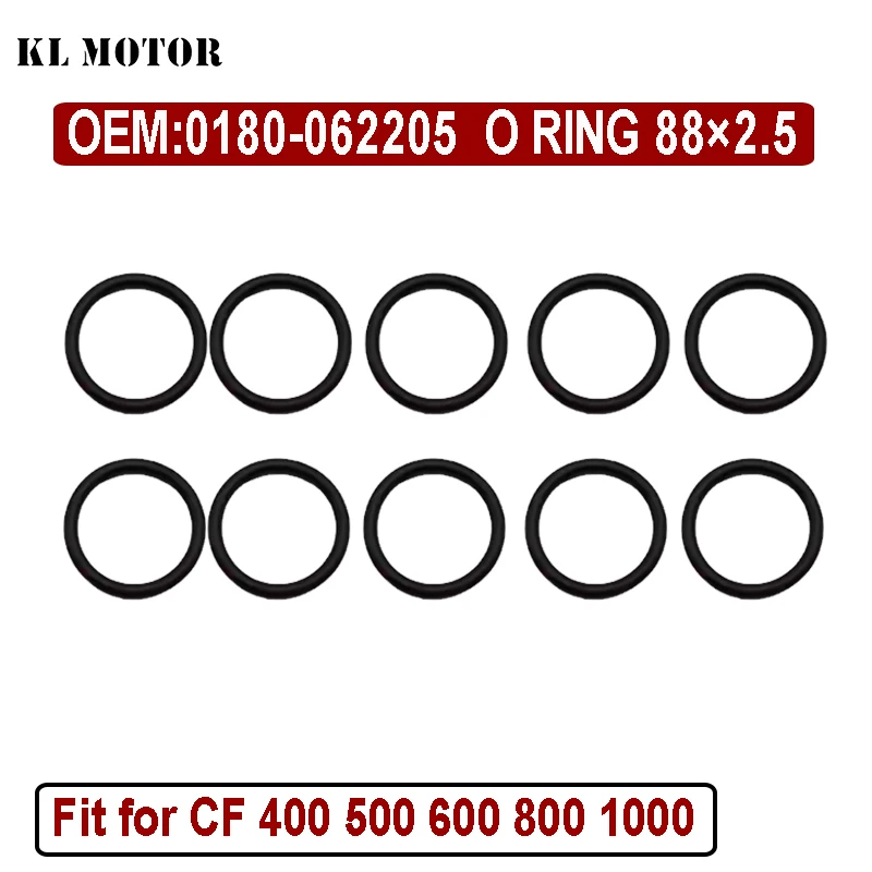 10PCS LEFT CRANKCASE SCREW PLUG O-Ring Fits CF 191Q 191S 191R 2V91W ENGINE 400 500 600 800 1000 FKM O-Ring 0180-062205