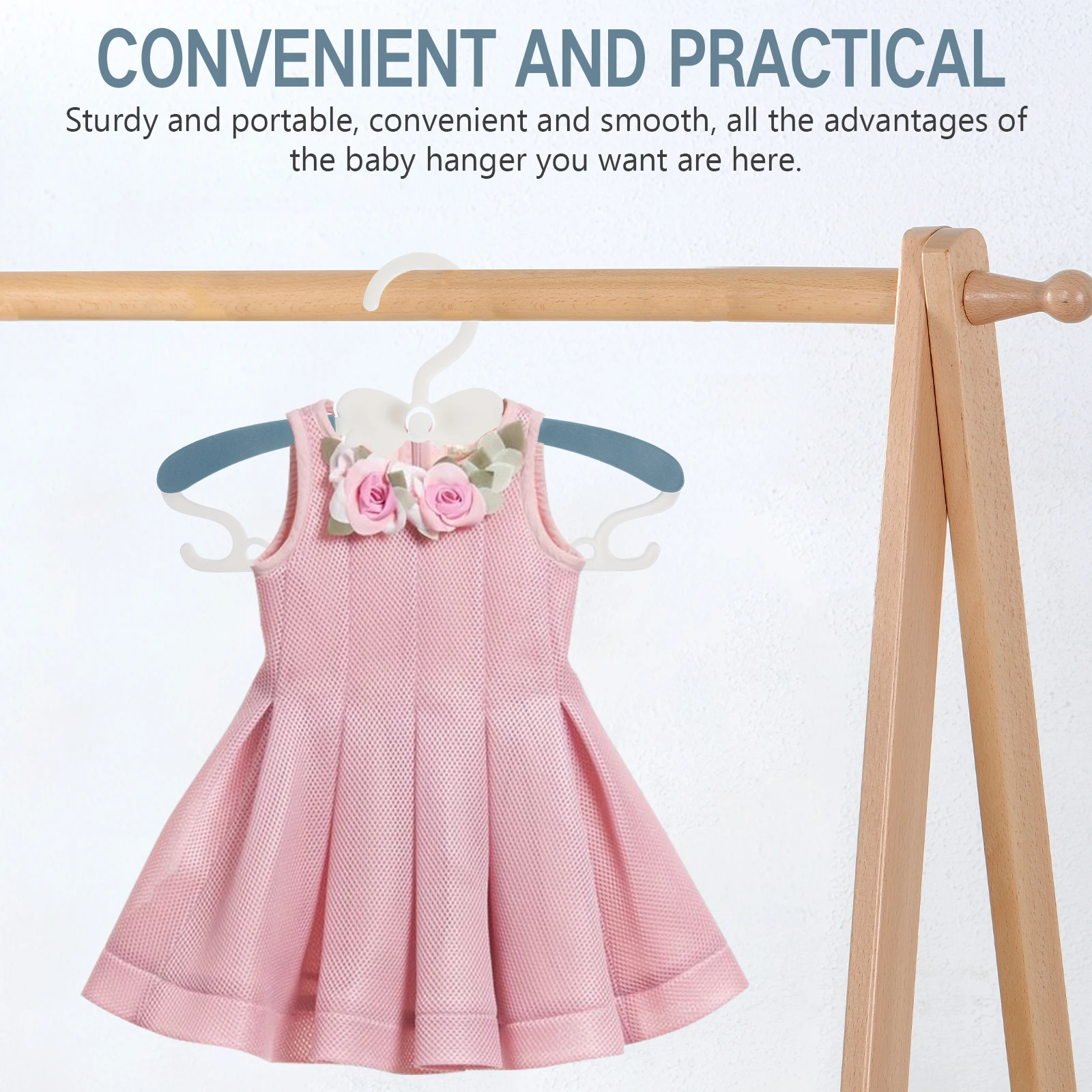 

10pcs Baby Toddler Plastic Kids Infant Clothes Hanger Small Child Closet Drying Pp Material Smooth Safe Non-Scratch Easy