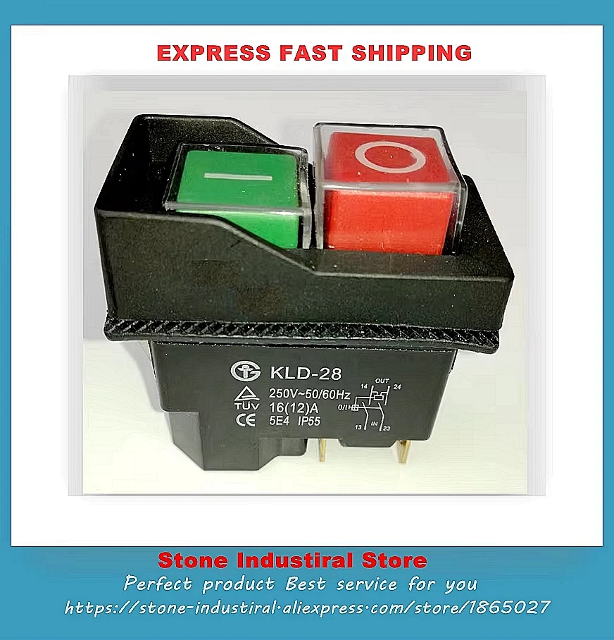 KLD-28 Magnetic Explosion-proof PushbuttonSwitch IP65 220v Magnetic Starter ElectromagneticSwitches New