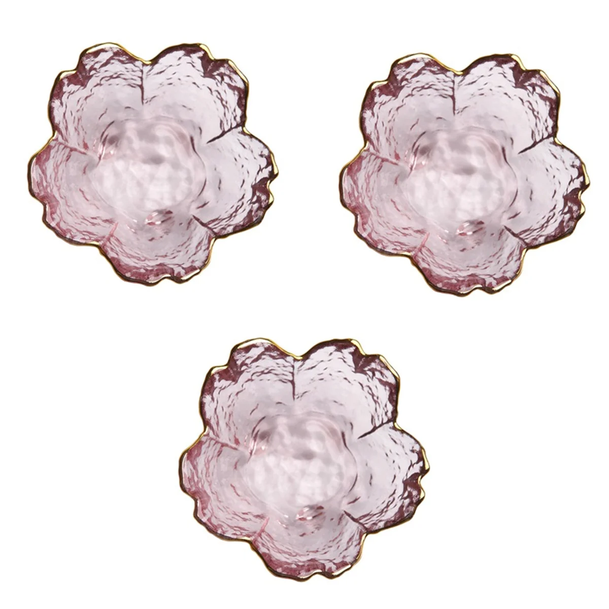 

A11I 3 шт. маленькая стеклянная тарелка с золотой каймой, мини-приправа, десерт, милая стильная миска для мороженого, салата