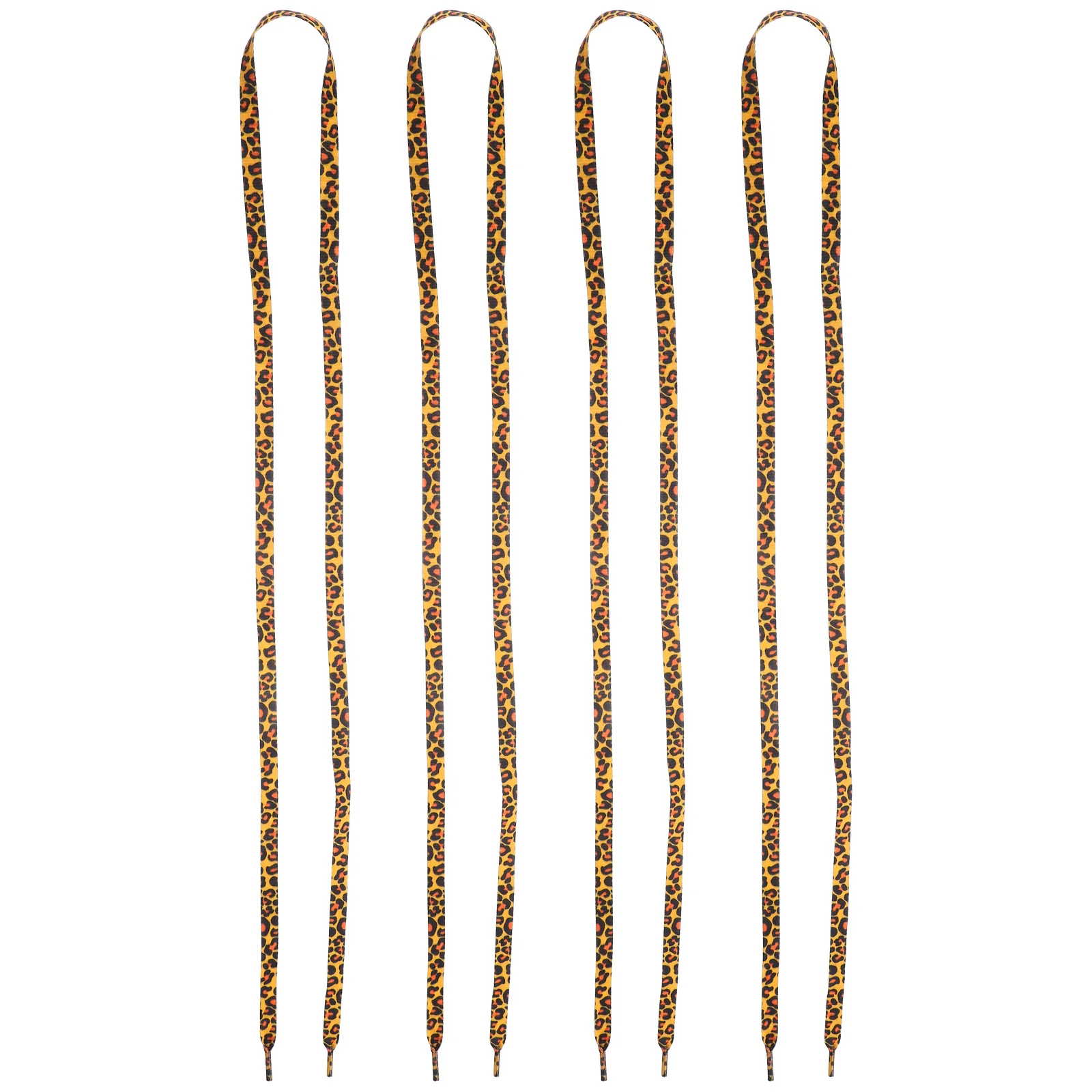 

2Pair Leopard Shoelaces Flat Durable Shoe Ties Creative Classic Style for Boots Casual Athletic Shoes Leopard Shoelace