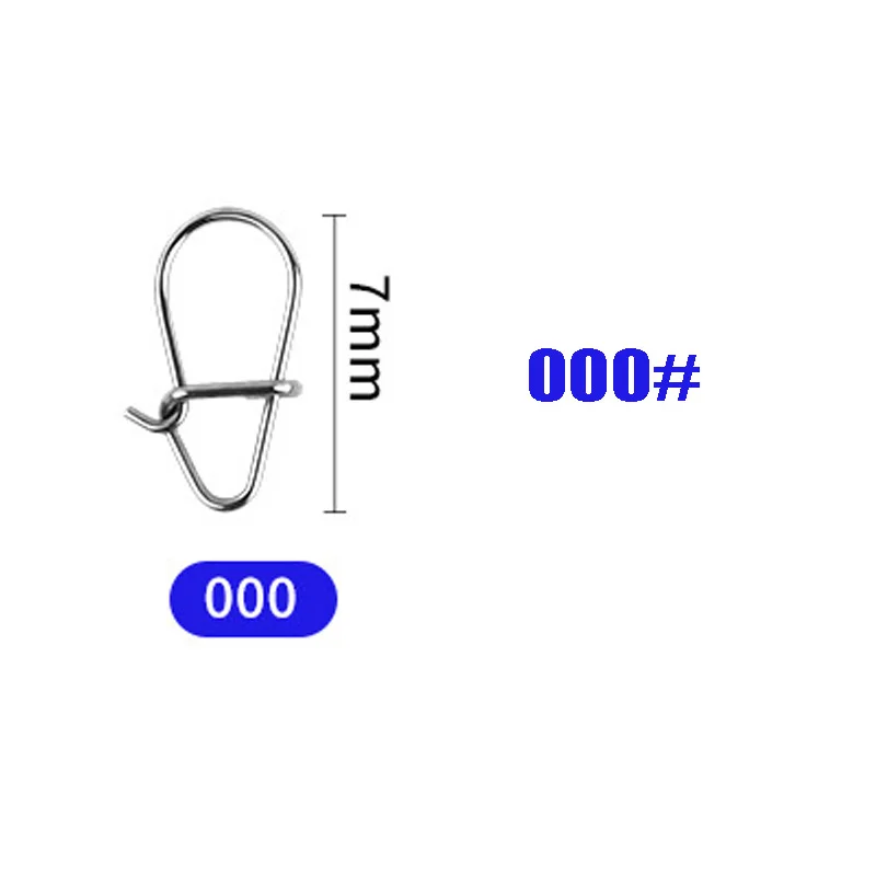 50 Stück-100 Stück 00 # -3 # Angeln Schöne Haken Snap Pin 304 Edelstahl Angeln Barrel Wirbel Köder Stecker Zubehör Pesca