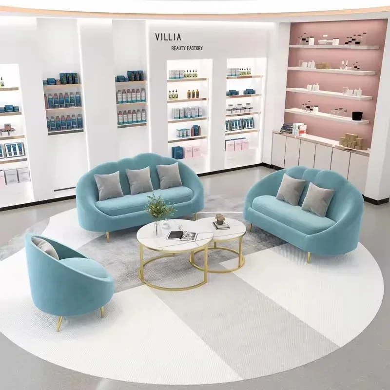 Hot SalesModern Light Luxury Small Family Living Room Bedroom Sofa Double Three Simple Sofa Combination