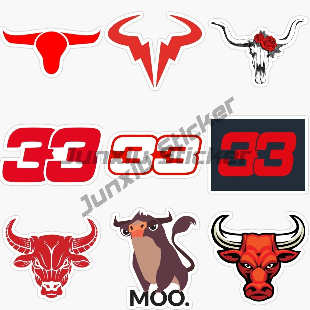 Виниловая наклейка с номером 33 Plus