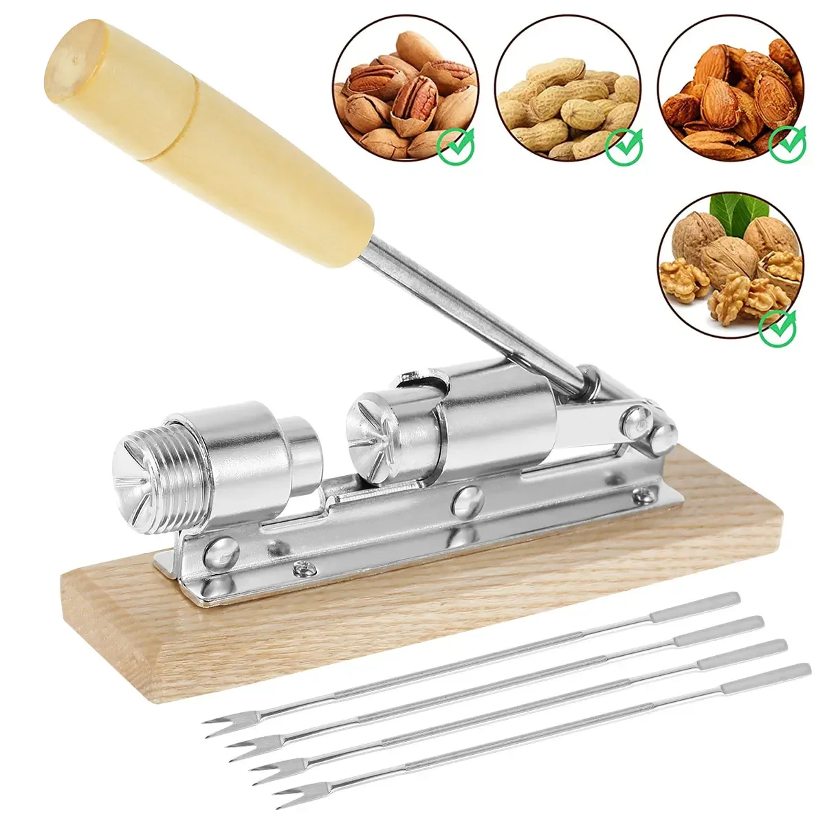 Pecan Nut Cracker Tool for Cracking Nut Sheller Adjustable Desktop Nut Crackers Desktop Nutcracker for Walnuts Pecans Hazelnuts