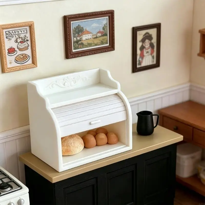 

Pretend Play Furniture Bakery Cabinet Model For Doll 1:12 Scale Miniature Doll House Accessories Kids Educational Toy A2UB