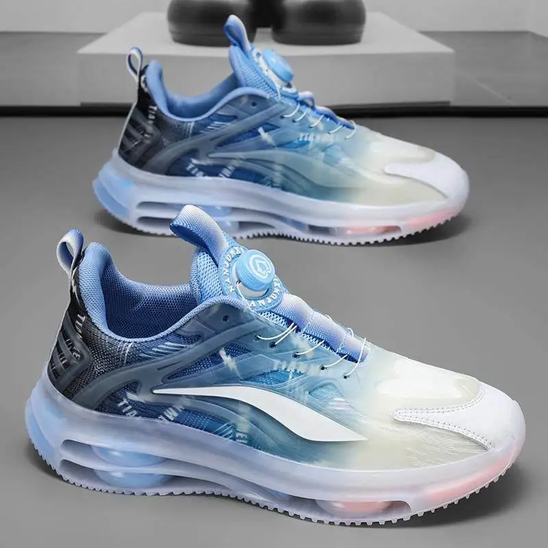 

Boys' Summer Breathable Sports Shoes with Rotating Buckle Running Mesh Upper Adolescent Large Children Middle School Students