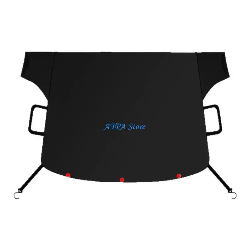 U13C Thick Oxford Fabric Windshield Cover with 3 Magnets for Car