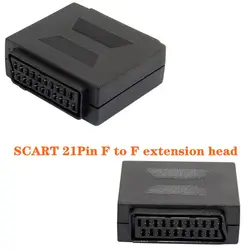 21Pin European Plug SCART To European Female Plug, SCART 21Pin Female To Female Extension Head