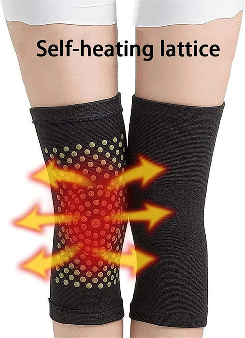 2pcs Self Heating Knee Braces Sleeve Tourmaline Knee Support Far Infrared Keep Warm Knee Pads for Arthritis Joint Pain Relief