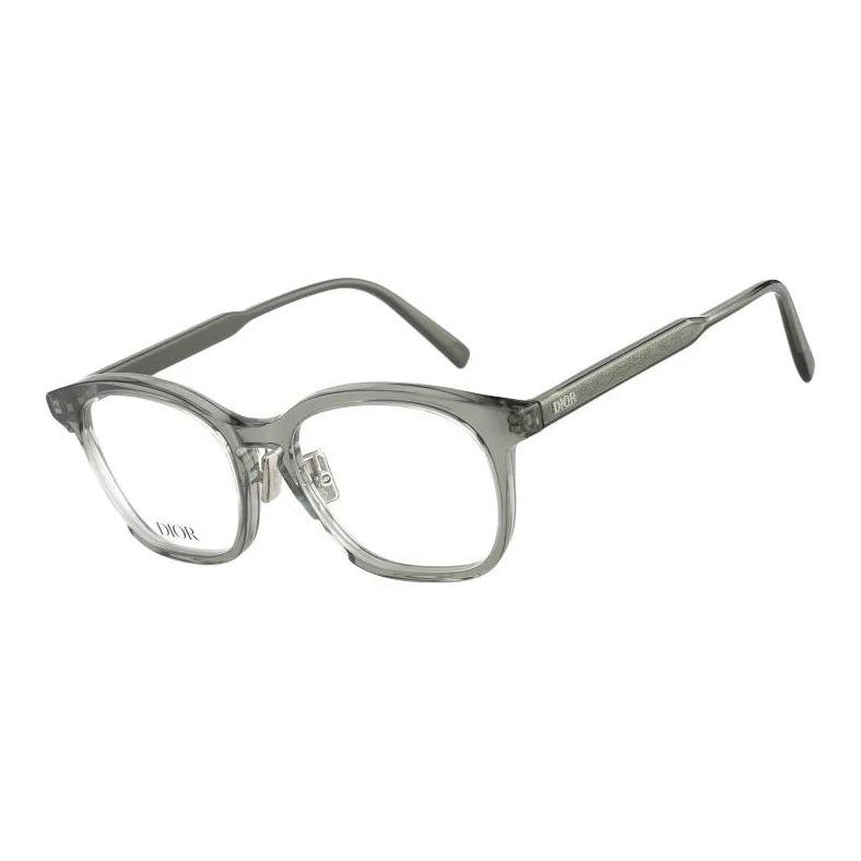 DIOR Plate Square Prescription Glasses Unisex Transparent Gray DIORBOTANICAO S5F-4800