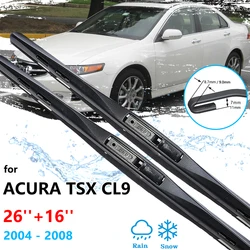 For Acura TSX CL9 Honda Accord 2004 2005 2006 2007 2008 Front Frameless Wiper Blades Silicone Washers Car Accessories U J Hook