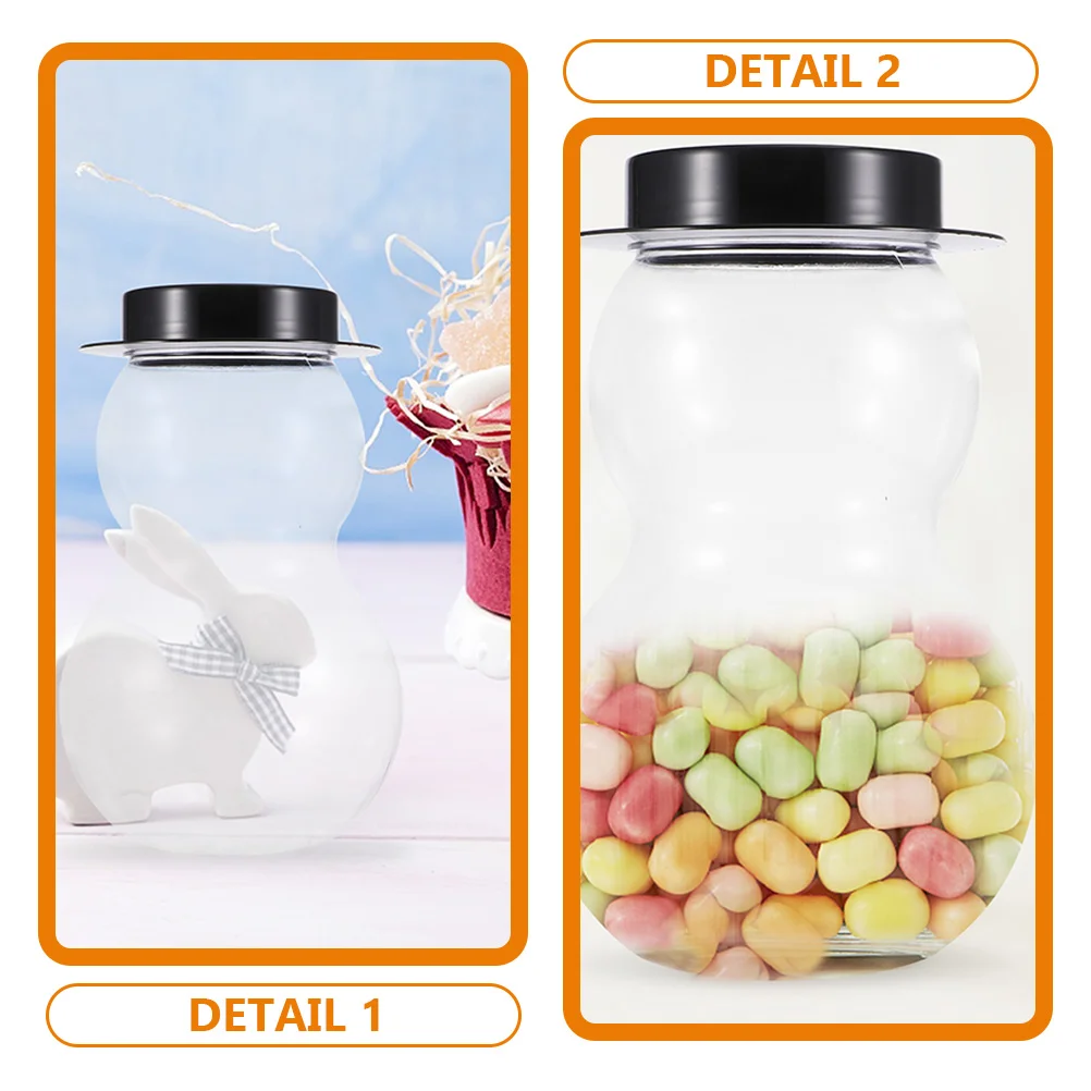 Beverage Container Snowman Jar Sealed Bottle Transparent Anti-fall Spherical Packaging Bucket Cookie