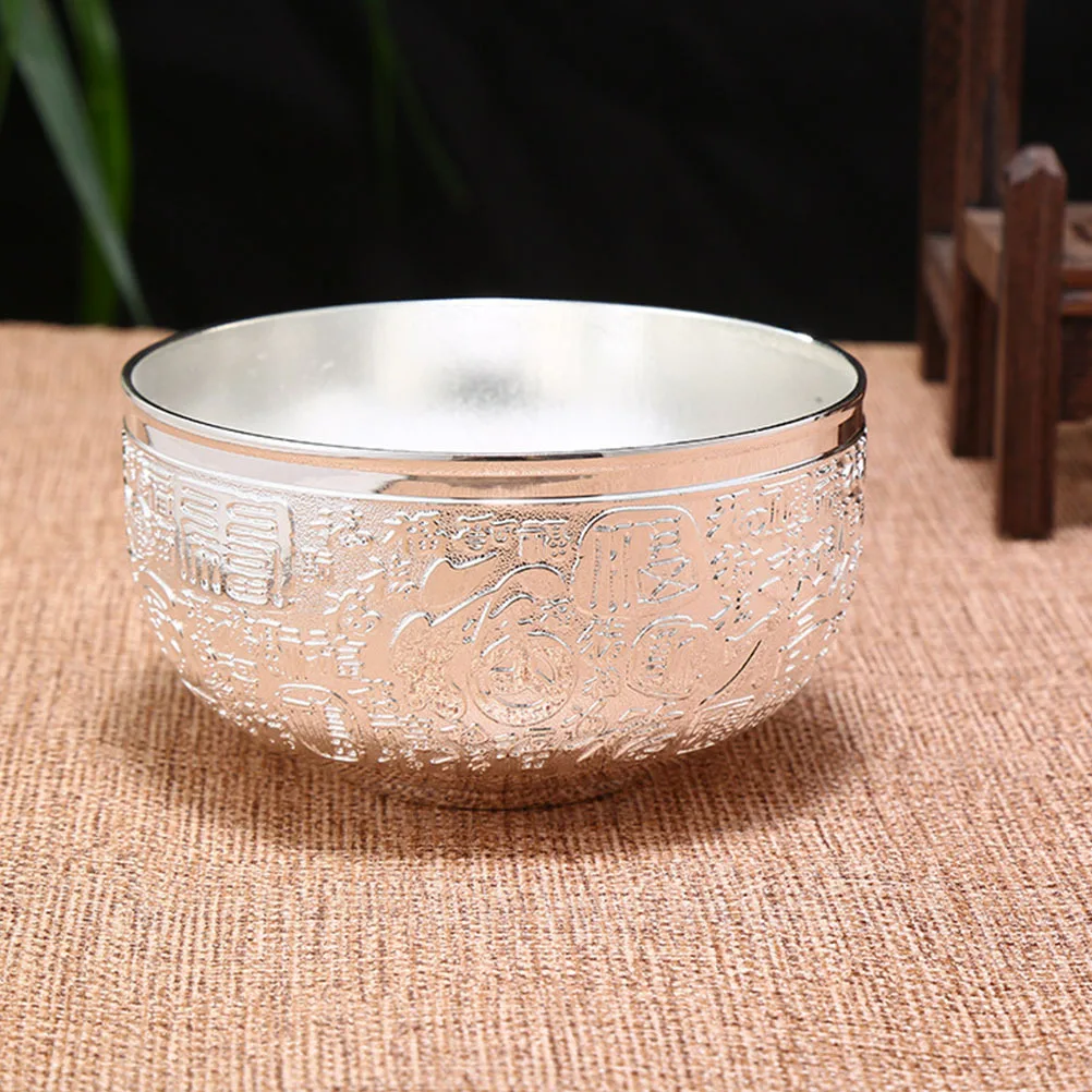 الإبداعية الفضة سبائك معدنية السلطانية متعددة الوظائف المنزلية المطبخ الطعام تخدم السلطانية تخزين المواد الغذائية سلطة حساء الأرز الحلوى هدية