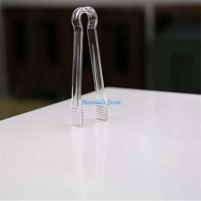

U2JC 10Pcs Safe Plastic Ice Tongs For Beer Beverages Sugar Miniature Hygienic Kitchen Buffets Serving Tongs Barbecue Tool