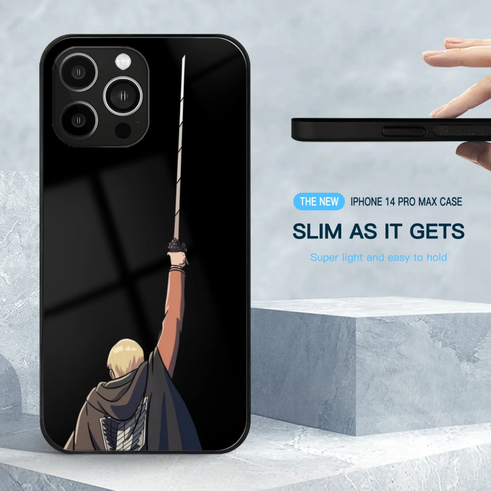 Erwin Smith Glass Case For Apple Iphone 15 14 13 Pro 11 12 7 8 Plus Xs Max Tempered Phone Cover Erwin Smith Aot Snk Eren Yeager