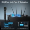 Phenyx Pro PTAU-2 트루 다이버시티 무선 마이크 시스템, ID 잠금, 자동 스캔, DJ용 무선 마이크, 노래방, 신제품 2