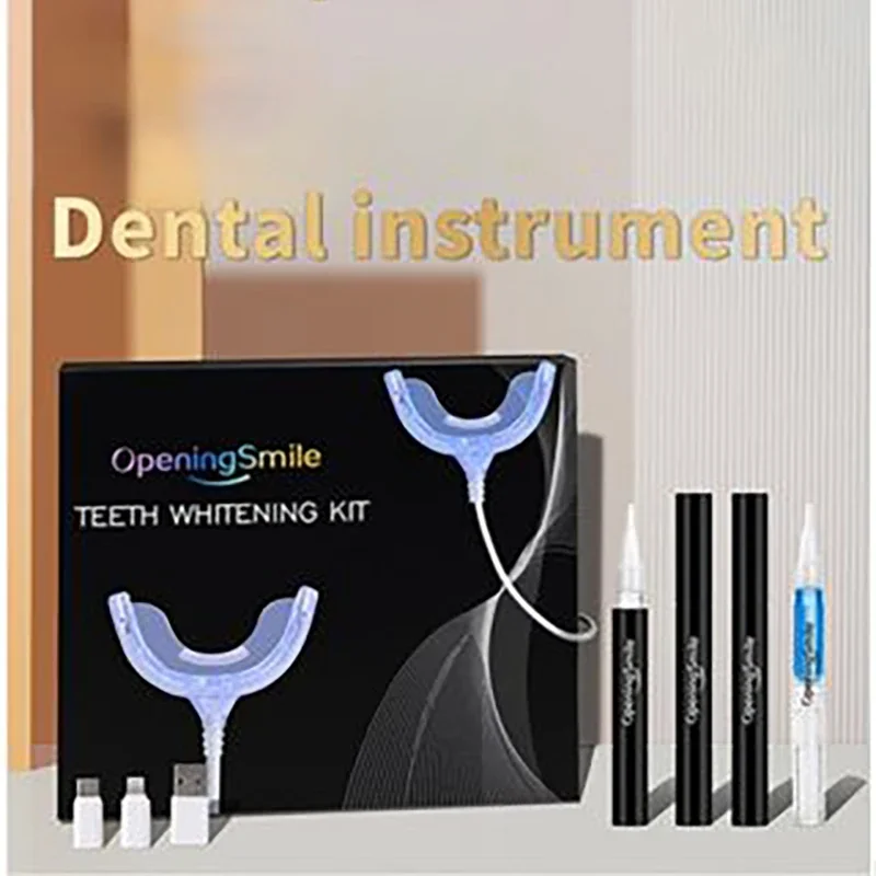 Teeth Whitening Set Cold Light Beauty Instrument Effectively Removes Yellow Tooth Stains USB Type Lamp