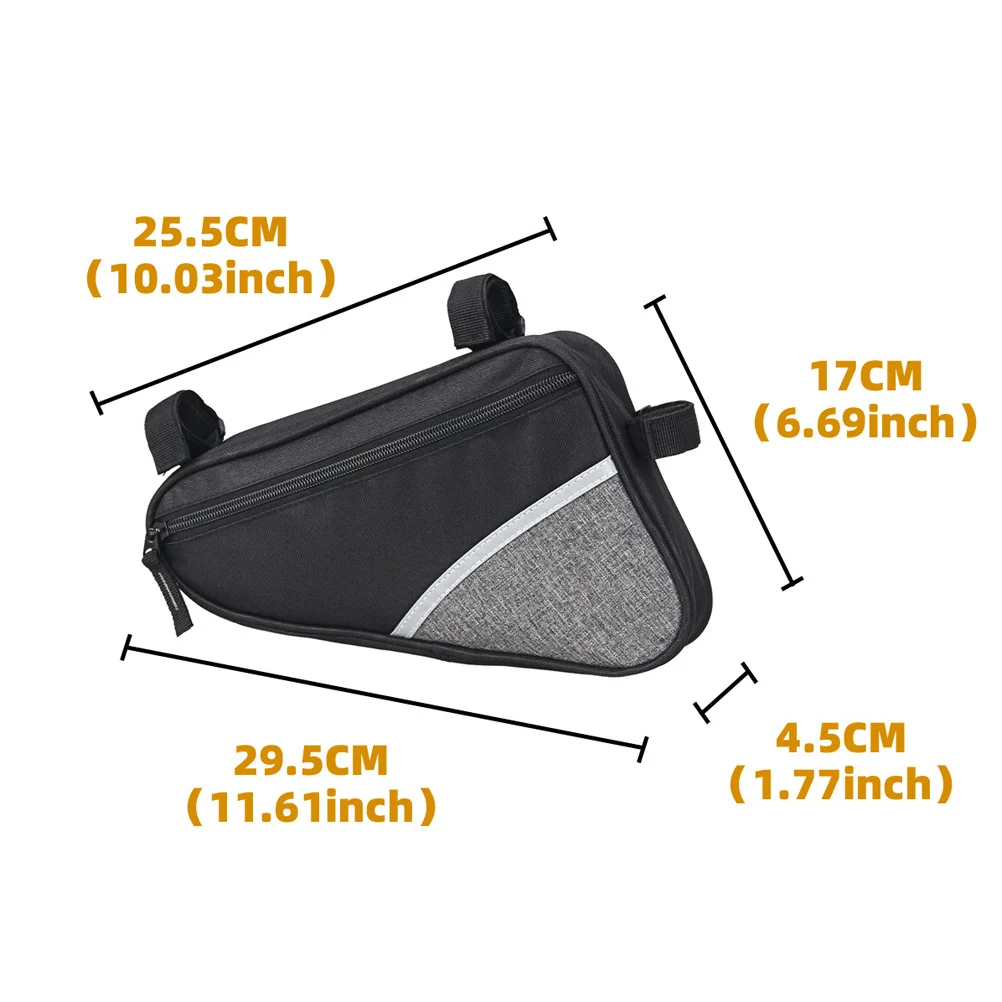 防水三角形バイクバッグ耐久性のあるフロントフレームポーチマウンテンロード自転車サイクリングアクセサリーツール収納用