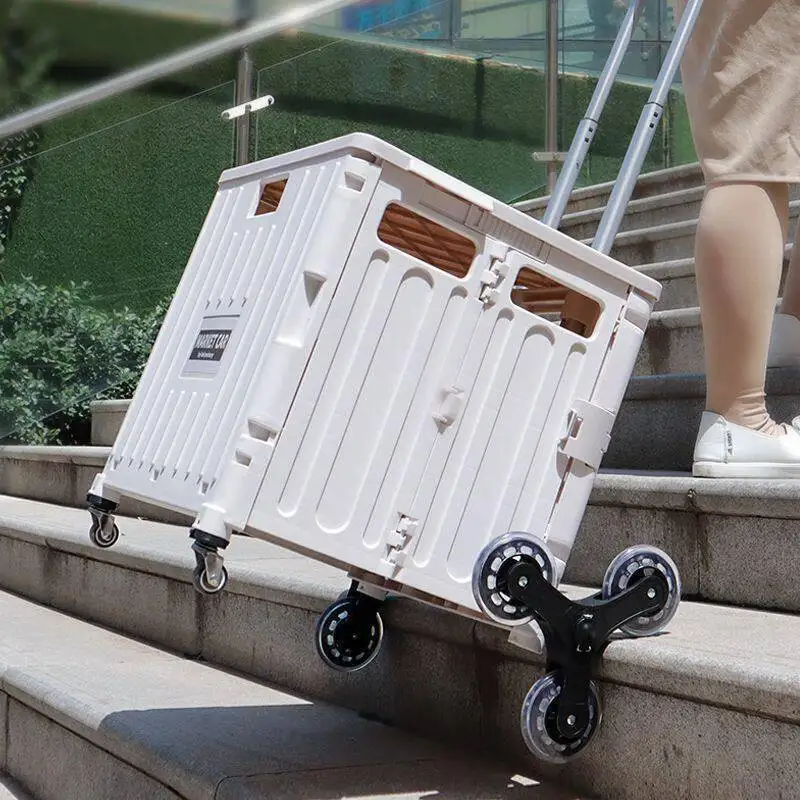 portable-lightweight-shopping-cart-vegetable-buying-pull-rod-cart-home-use-convenient-storage-organizer-stainless-steel-cart