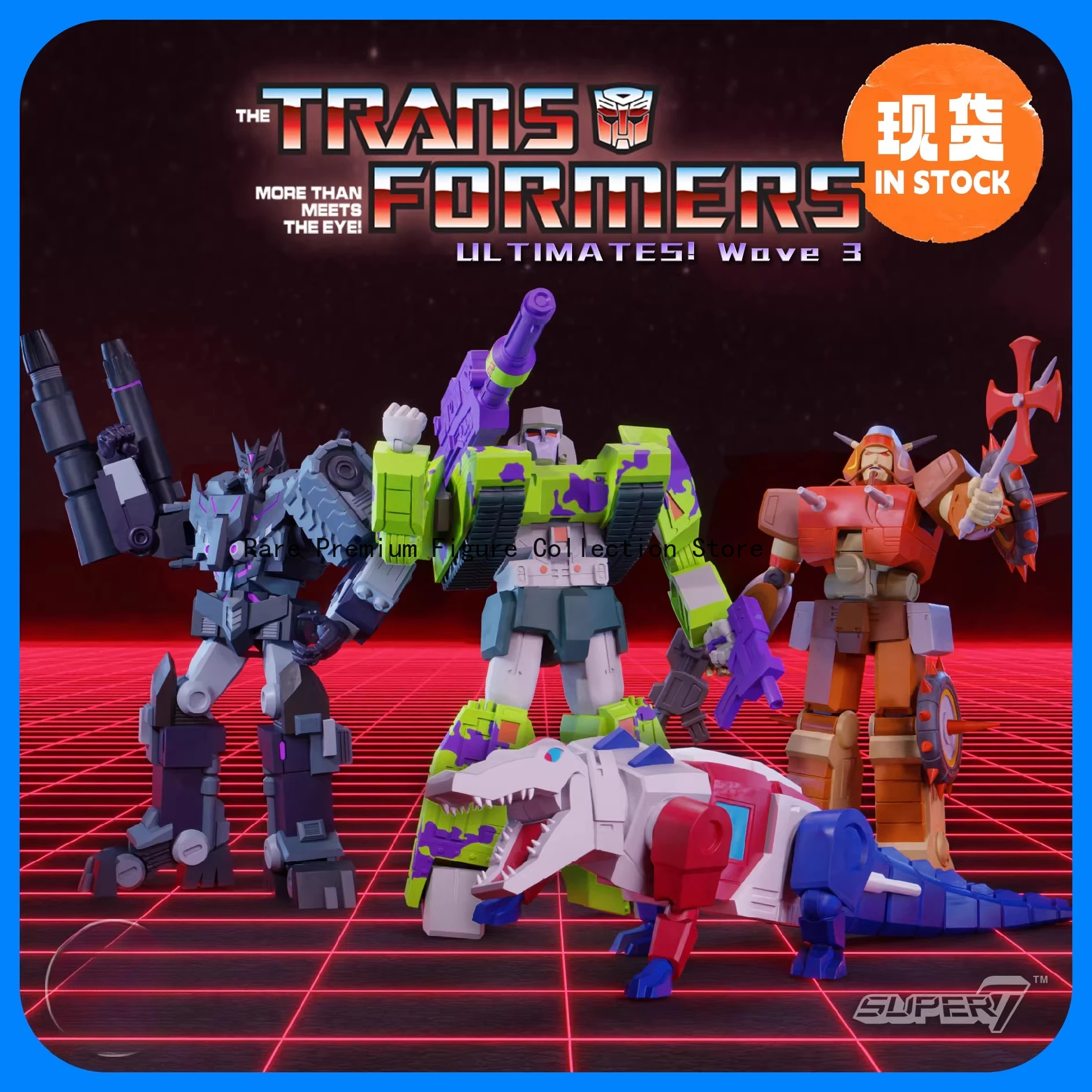 

In Stock Super7 Transformers Series 3 Megatron Tarn Crocodile Optimus Prime Action Figure Doll Desktop Ornament